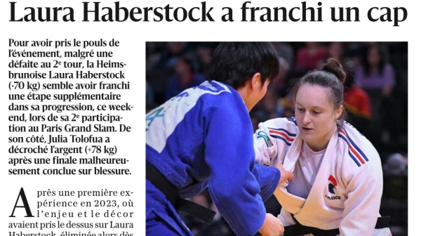 Paris Grand Slam 2026 : Laura Haberstock confirme sa progression au plus haut niveau